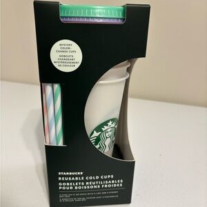 Starbucks Mystery Color Change Cold Cups with Straws